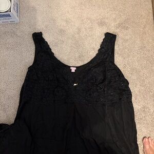 Women’s Black Lace-Detail Tank Top